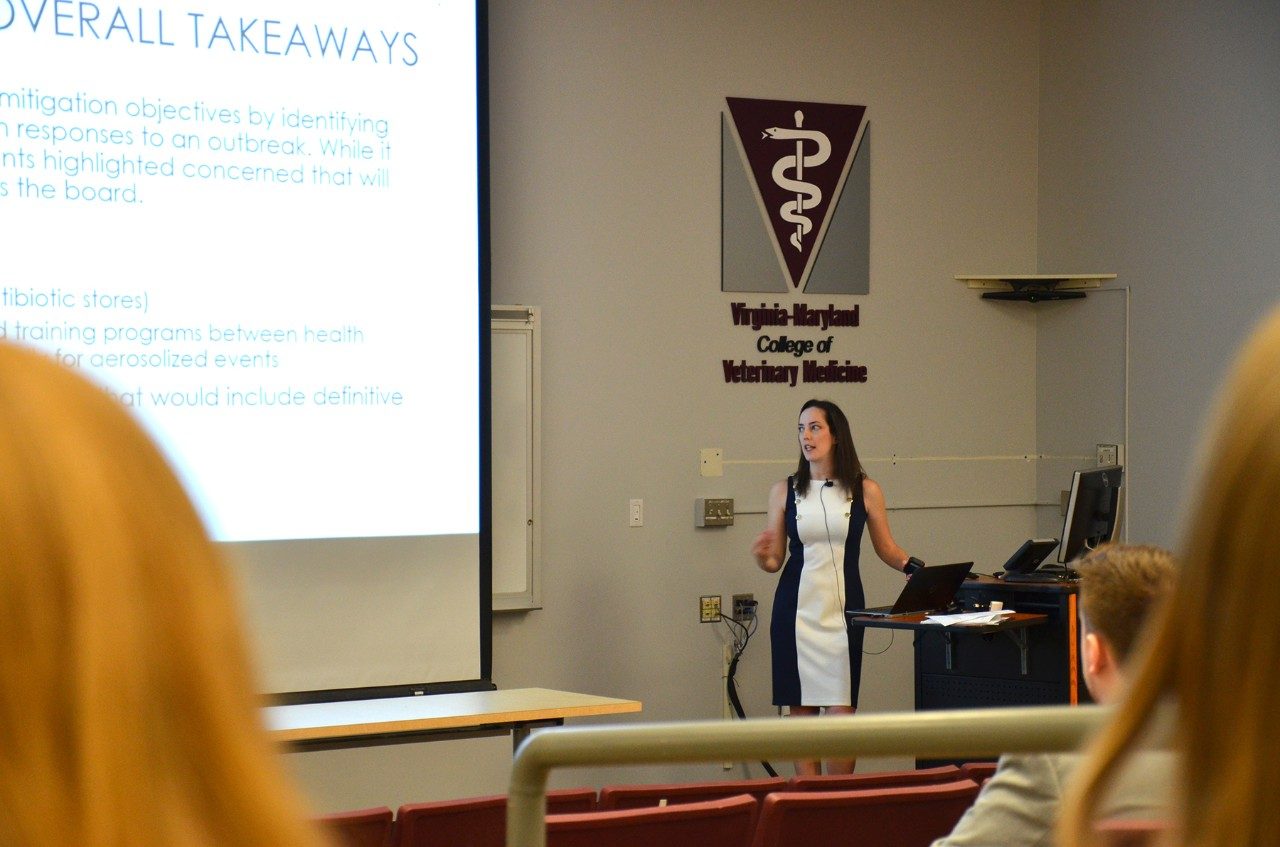 Megan Kearney, MPH graduate, presented on her work with the Southwest Border Food Protection and Emergency Preparedness Center at New Mexico State University.