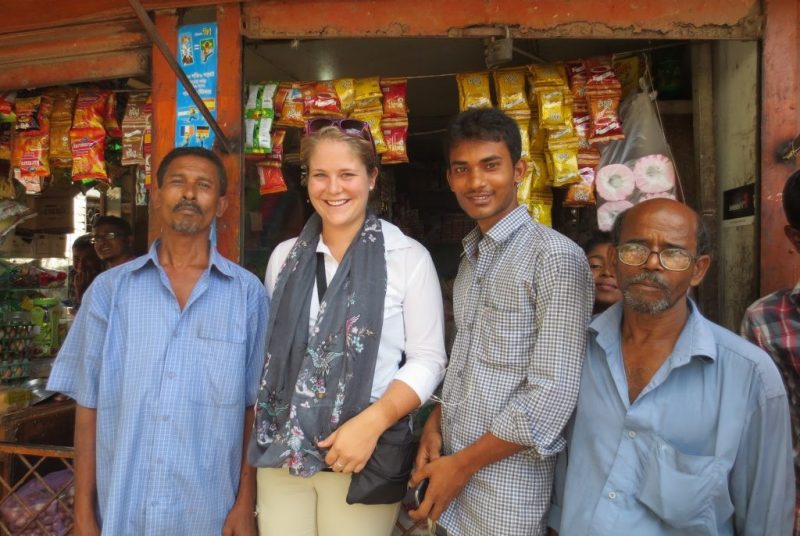 Photo of Jessica Agnew on a research trip to Bangladesh 